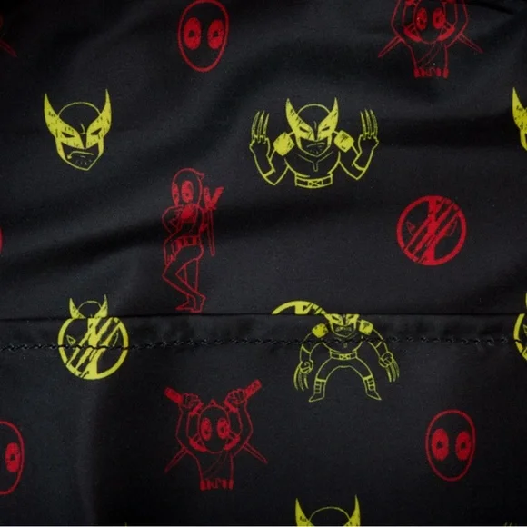 Superhero Backpack with Red and Gold Design